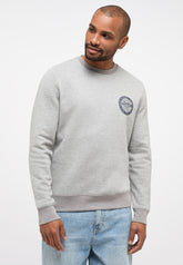Męska Bluza Mustang Logo Ben Crewneck Mid Grey Mélange 1014159 4140
